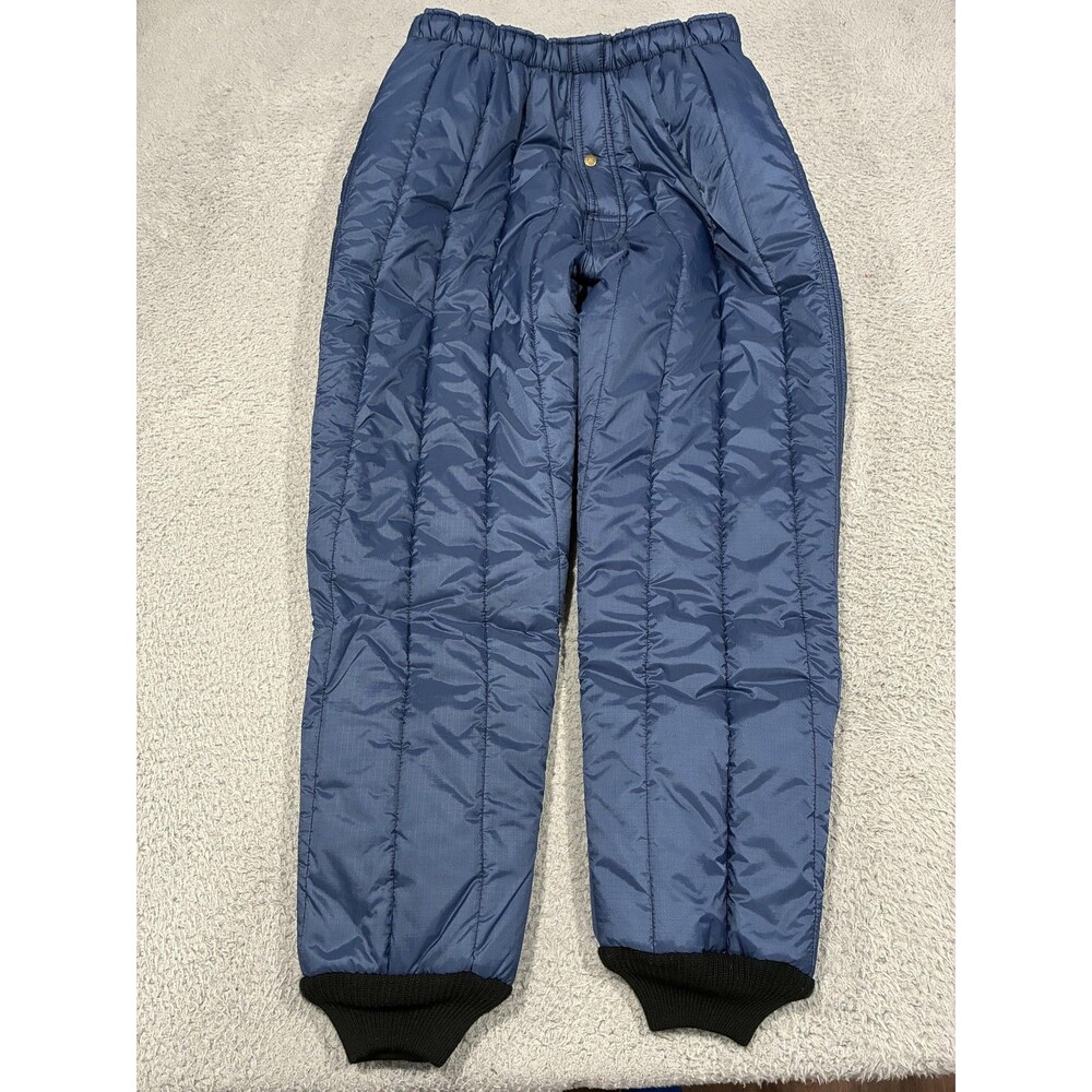 RefrigiWear Snow Pants Mens XL Blue Quilted Insulated Elastic Cuff 0526R Thermal